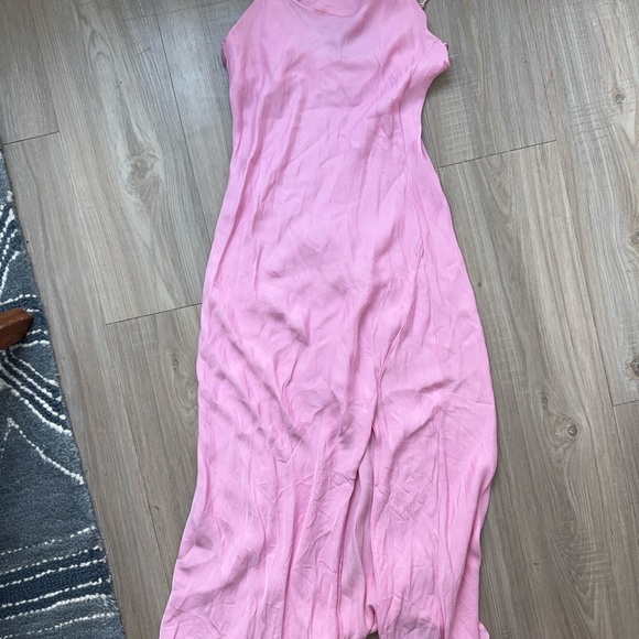 Zara Pink Midi Dress with Spaghetti Straps - Picture 5 of 6